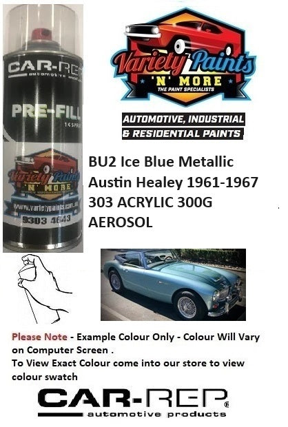BU2 Ice Blue Metallic Austin Healey 1961-1967 ACRYLIC 300G AEROSOL