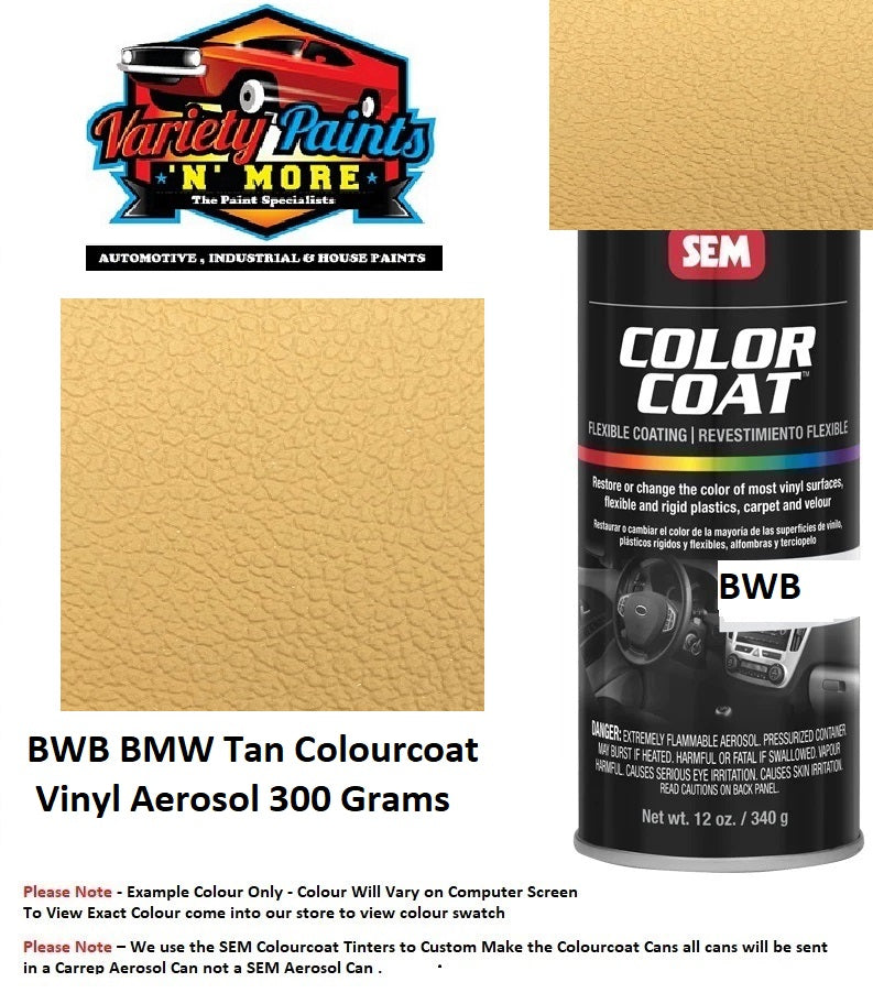 BWB BMW Tan Colourcoat  Vinyl Aerosol 300 Grams