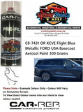 C8-7431 OR KCVE Flight Blue Metallic FORD USA Basecoat Aerosol Paint 300 Grams