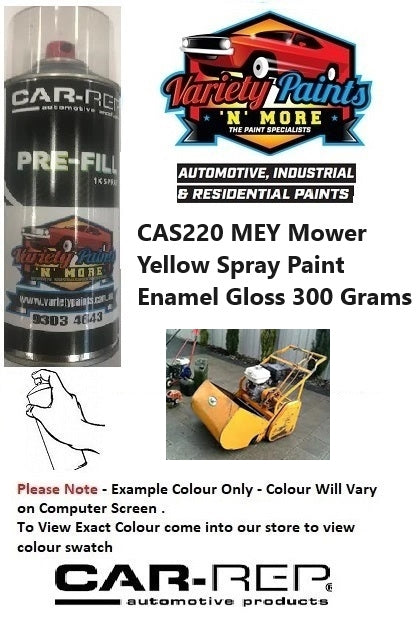 CAS220 MEY Mower Yellow Spray Paint Enamel Gloss 300 Grams 5IS 49A