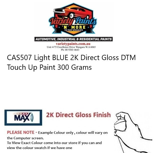 CAS507 Light BLUE 2K Direct Gloss DTM Touch Up Paint 300 Grams