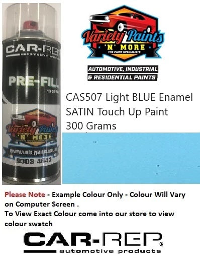 CAS507 Light BLUE Enamel SATIN Touch Up Paint 300 Grams