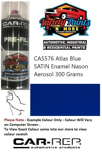 CAS576 Atlas Blue SATIN Enamel Nason Aerosol 300 Grams