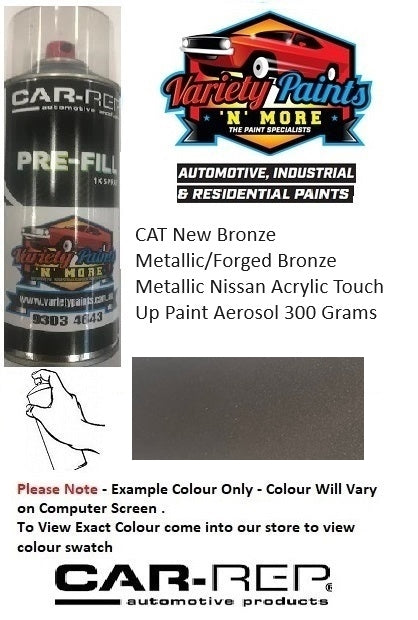 CAT New Bronze Metallic/Forged Bronze Metallic Nissan Acrylic Touch Up Paint Aerosol 300 Grams