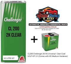 CL200 Challenger 2K HS Universal  Clear Coat 6.5LT KIT 2:1 (Comes with HS Medium Hardener)