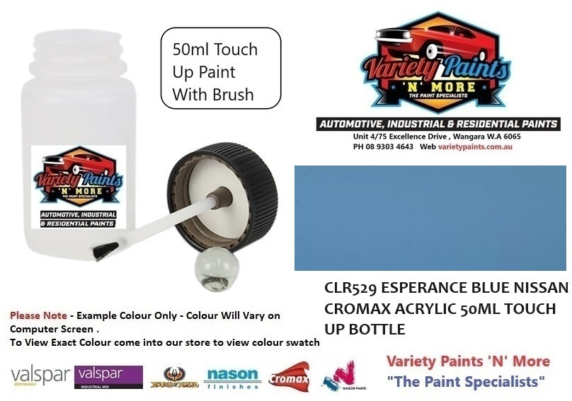 CLR529 ESPERANCE BLUE VW CROMAX ACRYLIC 50ML TOUCH UP BOTTLE