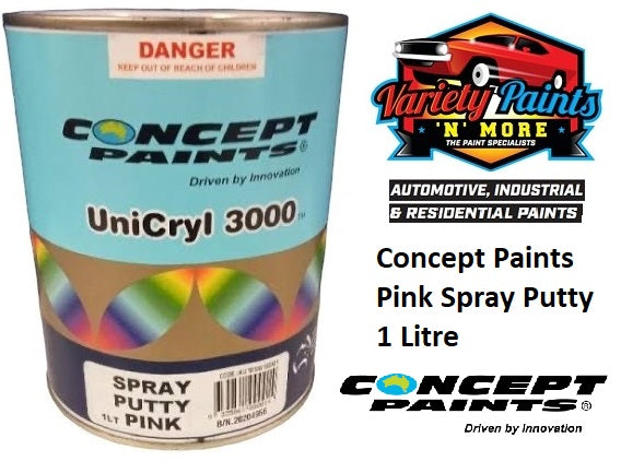 Concept Paints Pink Spray Putty 1 Litre