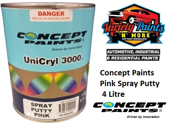 Concept Paints Pink Spray Putty 4 Litre