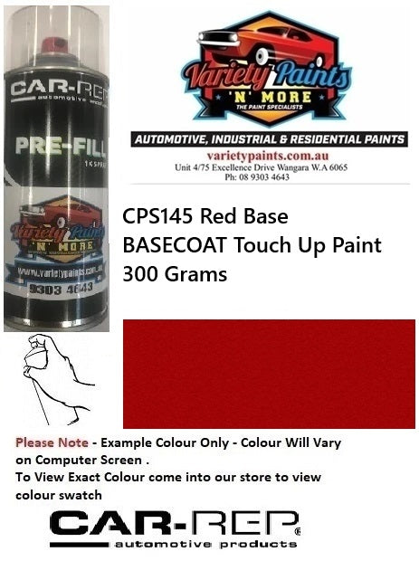 CPS145 Red Metallic Ground Coat BASECOAT Touch Up Paint 300 Grams