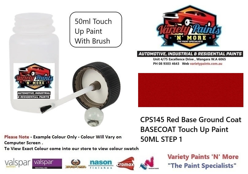 CPS145 Red Base Ground Coat BASECOAT Touch Up Paint 50ML STEP 1