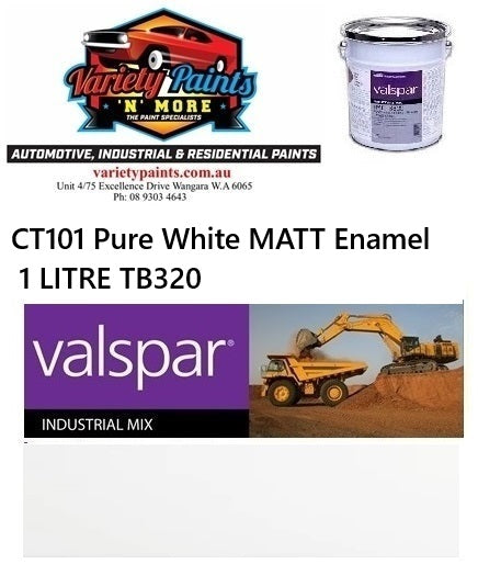 CT101 Pure White MATT Enamel 1 LITRE TB320