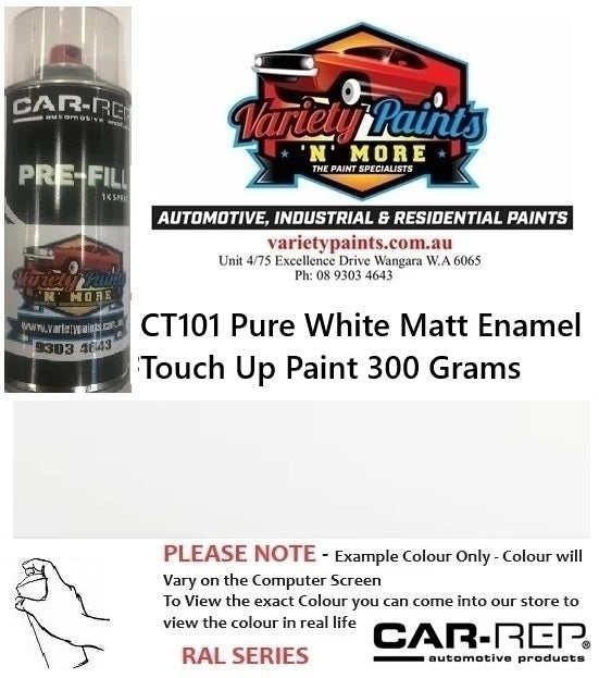 CT101 Pure White Matt Enamel Touch Up Paint 300 Grams