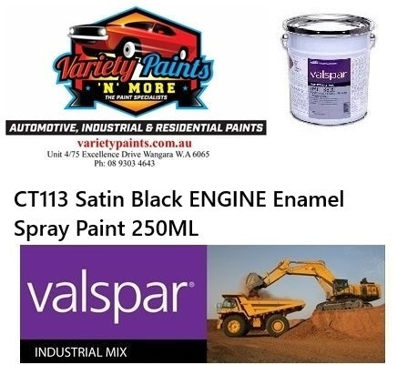 CT113 Satin Black ENGINE Enamel Spray Paint 250ML