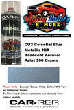 CU3 Celestial Blue Metallic KIA Basecoat Aerosol Paint 300 Grams