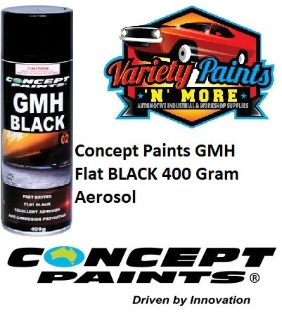 Concept Paints GMH Flat BLACK 400 Gram Aerosol