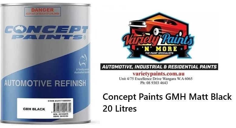 Concept Paints GMH Matt Black 20 Litres