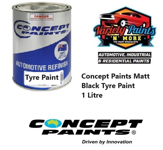 Concept Paints Matt Black Tyre Paint 1 Litre