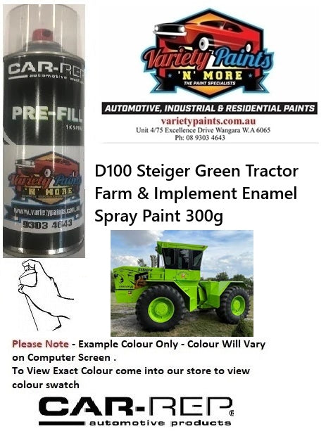 D100 Steiger Green Tractor Farm & Implement Enamel Spray Paint 300g