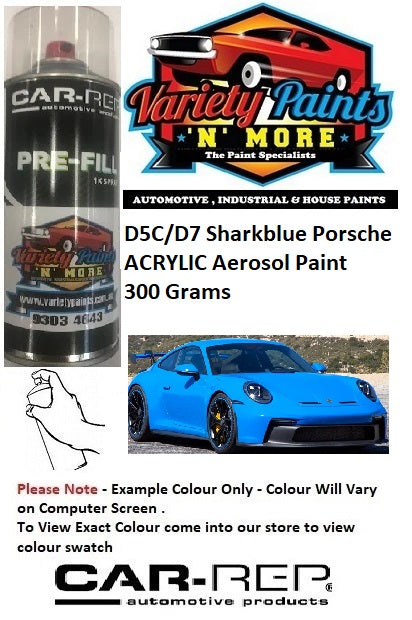 D5C/D7 Sharkblue Porsche ACRYLIC Aerosol Paint 300 Grams