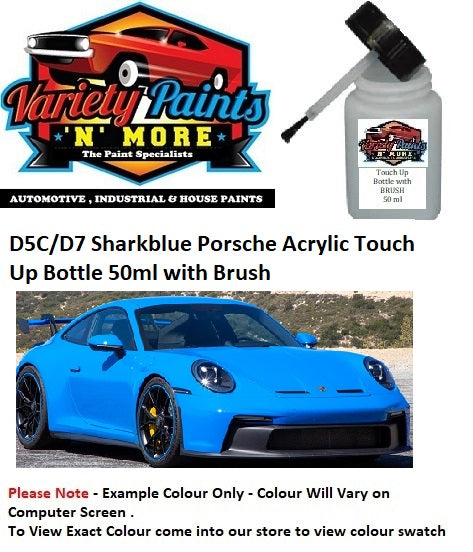 D5C/D7 Sharkblue Porsche Acrylic Touch Up Bottle 50ml with Brush