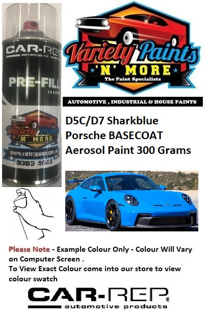 D5C/D7 Sharkblue Porsche BASECOAT Aerosol Paint 300 Grams