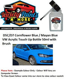 D5C/D7 Cornflower Blue / Mayan Blue VW Acrylic Touch Up Bottle 50ml with Brush