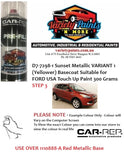 D7-7298-1 Sunset Metallic VARIANT 1 (Yellower) Basecoat Suitable for FORD USA Touch Up Paint 300 Grams STEP 3