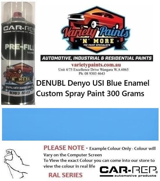 DENUBL Denyo USI Blue Enamel Custom Spray Paint 300 Grams
