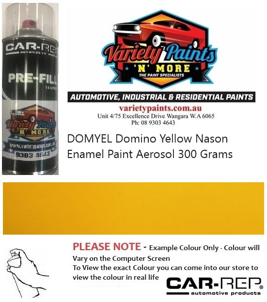 DOMYEL Domino Yellow Nason Enamel Paint Aerosol 300 Grams 1IS 46A