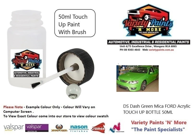 DS Dash Green Mica FORD Acrylic TOUCH UP BOTTLE 50ML