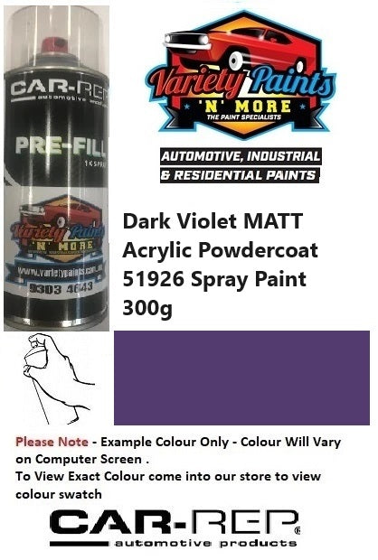 Dark Violet MATT Acrylic Powdercoat 51926 Spray Paint 300g