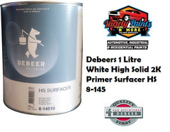 Debeers 1 Litre White High Solid 2-Pack Primer Surfacer HS 8-145