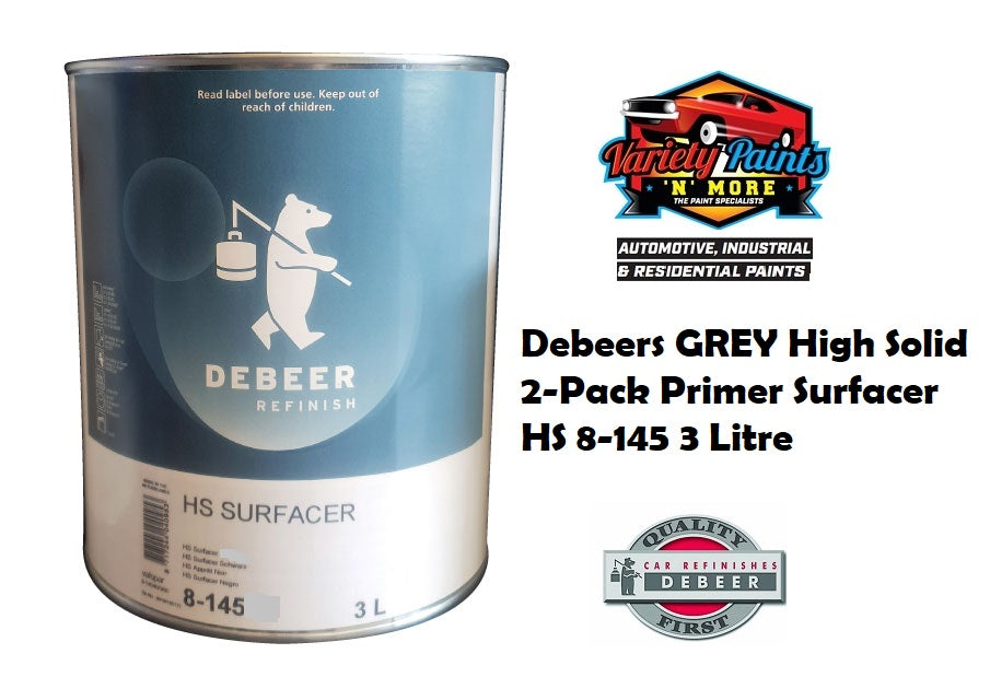 Debeers GREY High Solid 2-Pack Primer Surfacer HS 8-145 3 Litre