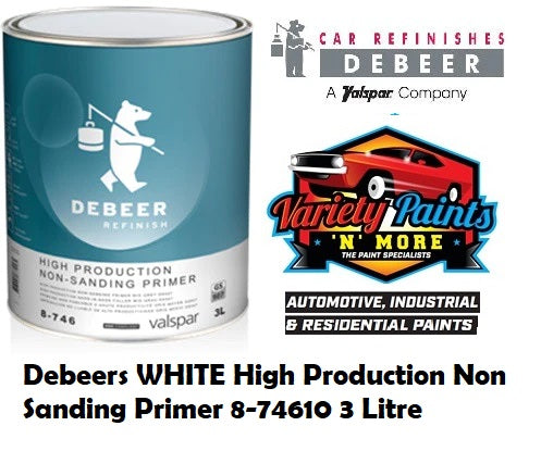 Debeers WHITE High Production Non Sanding Primer 8-74610 3 Litre