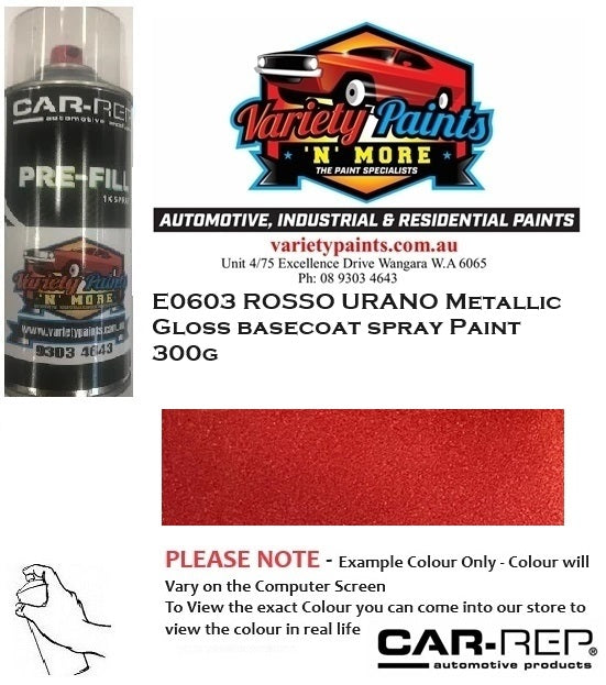 E0603 ROSSO URANO Metallic BASECOAT spray Paint 300g