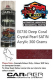 E0730 Deep Coral Crystal Pearl SATIN Acrylic 300 Grams