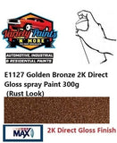 E1127 Golden Bronze 2K Direct Gloss spray Paint 300g (Rust Look)