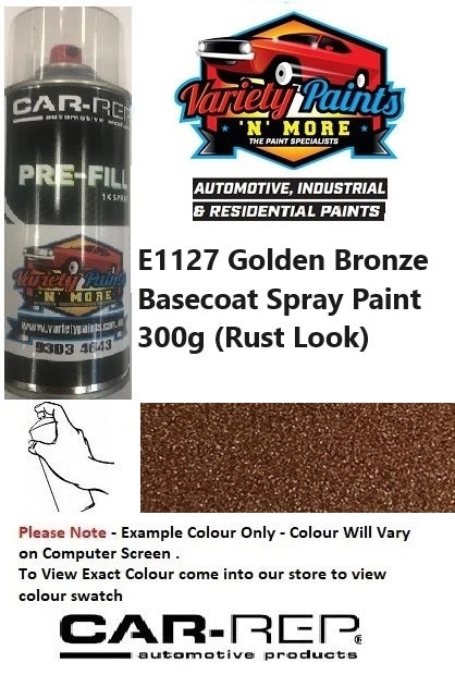 E1127 Golden Bronze Basecoat Spray Paint 300g (Rust Look)