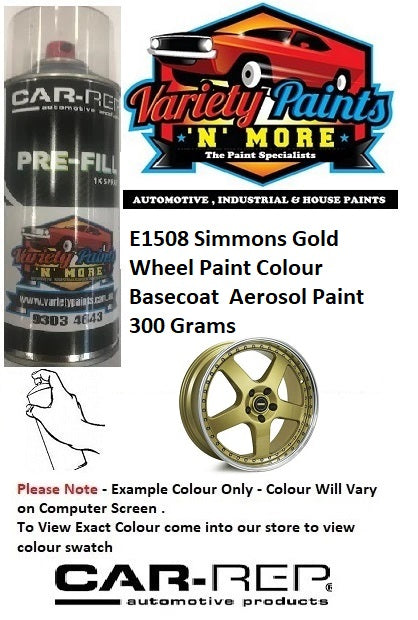 E1508 Simmons Gold Wheel Paint Colour Basecoat  Aerosol Paint 300 Grams