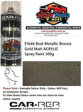 E1646 Boel Metallic Bronze Gold Matt ACRYLIC Spray Paint 300g