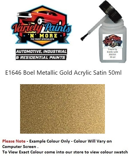 E1646 Boel Metallic Gold Acrylic Satin 50ml