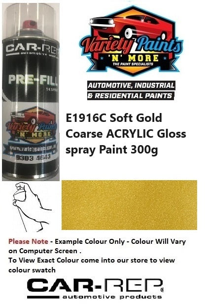 E1916C Soft Gold Coarse ACRYLIC Gloss spray Paint 300g