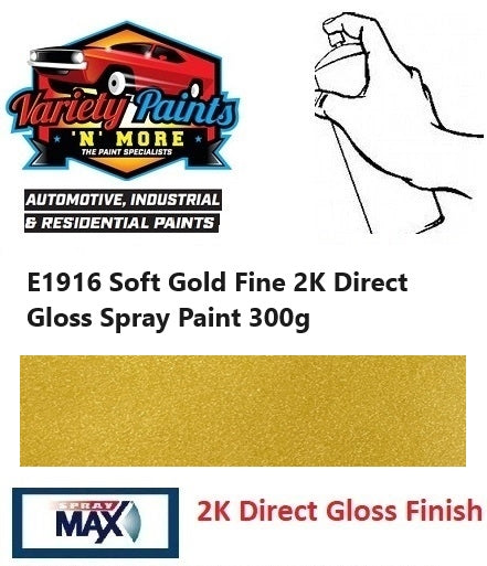 E1916 Soft Gold Fine 2K Direct Gloss Spray Paint 300g