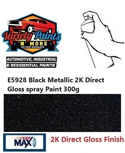 E5928 Black Metallic 2K Direct Gloss Spray Paint 300g
