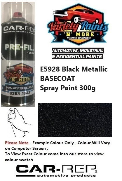 E5928 Black Metallic Basecoat Spray Paint 300g