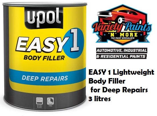 EASY 1 Lightweight Body Filler for Deep Repairs 3 litre