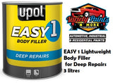 EASY 1 Lightweight Body Filler for Deep Repairs 3 litre