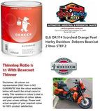 ELG OR 174 Scorched Orange Pearl Harley Davidson  Debeers Basecoat 2 litre STEP 2
