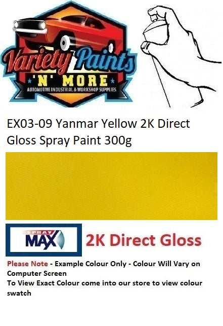 EX03-09 Yanmar Yellow 2K Direct Gloss Spray Paint 300g