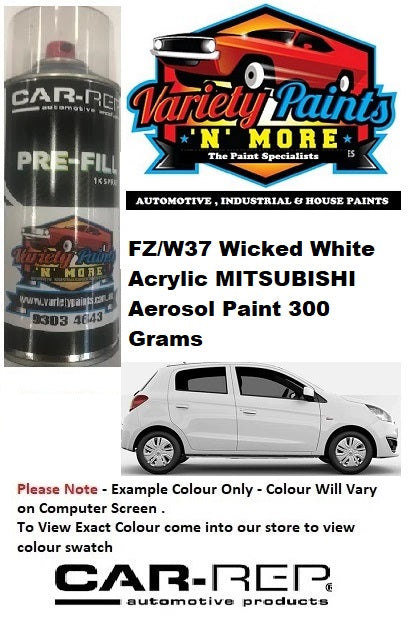 FZ/W37 Wicked White Acrylic MITSUBISHI Aerosol Paint 300 Grams